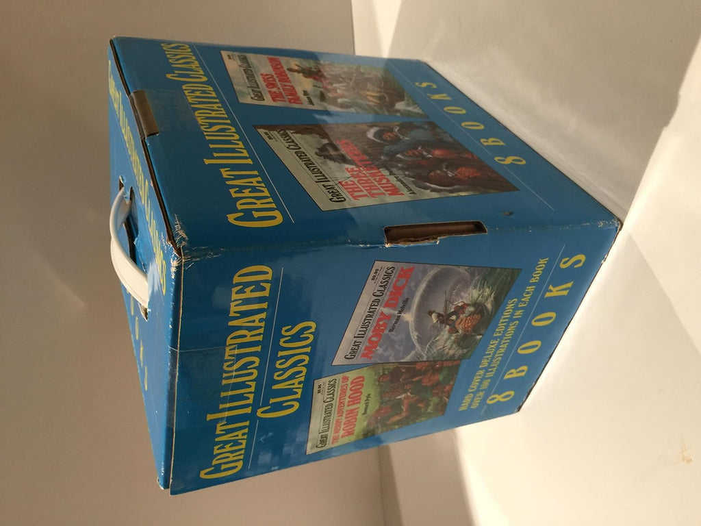 Great Illustrated Classics - 8 Book Set - Black Beauty, Treasure Island, David Copperfield, The Jungle Book, The Hunchback of Notre Dame, Ivanhoe, White Fang, Tales of Mystery and Terror
