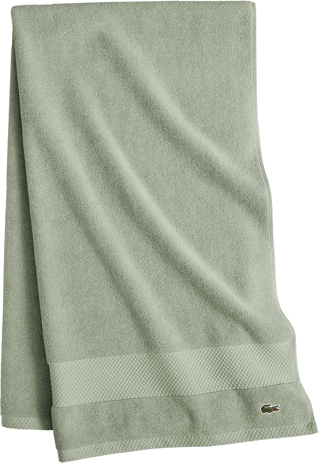 Lacoste Heritage Supima Cotton Bath Towel, Aloe, 30' x 54' (Pack of 6)