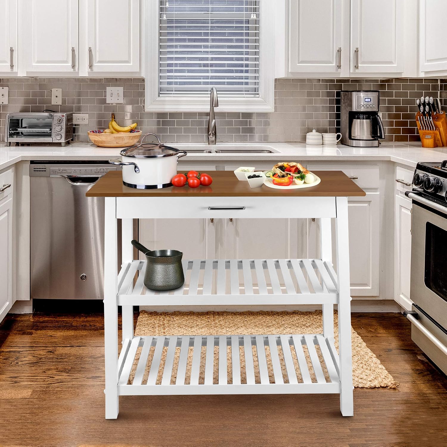Kitchen Island with Solid American Cherry Top