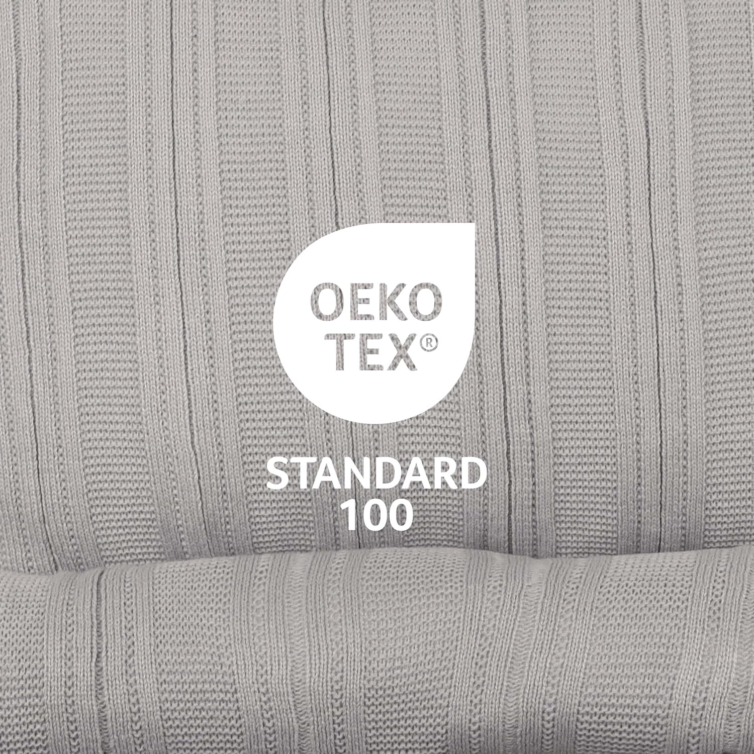 Vellux Malmo 3-Piece Blanket Set – Full/Queen Size – Striped Knit – Lightweight – All-Season Throw Blanket – House Decor – for Sofa, Bed, and Couch – Supersoft Apartment Essentials – Light Gray