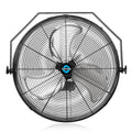 Tornado - 24 Inch High Velocity Industrial Wall Fan 3 Speed - 6.5 FT Cord - Industrial, Commercial, Residential Use - UL Safety Listed
