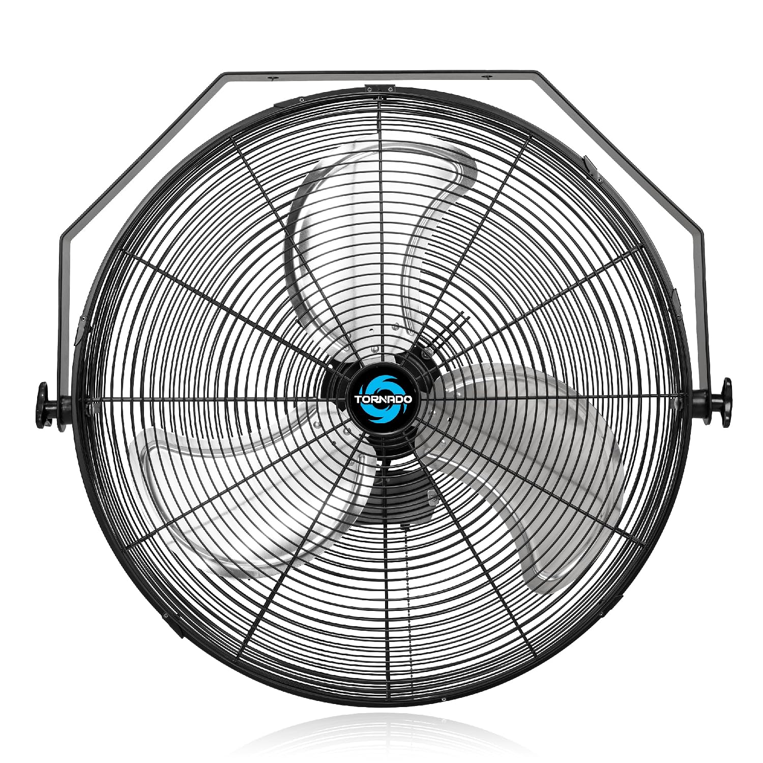 Tornado - 24 Inch High Velocity Industrial Wall Fan 3 Speed - 6.5 FT Cord - Industrial, Commercial, Residential Use - UL Safety Listed