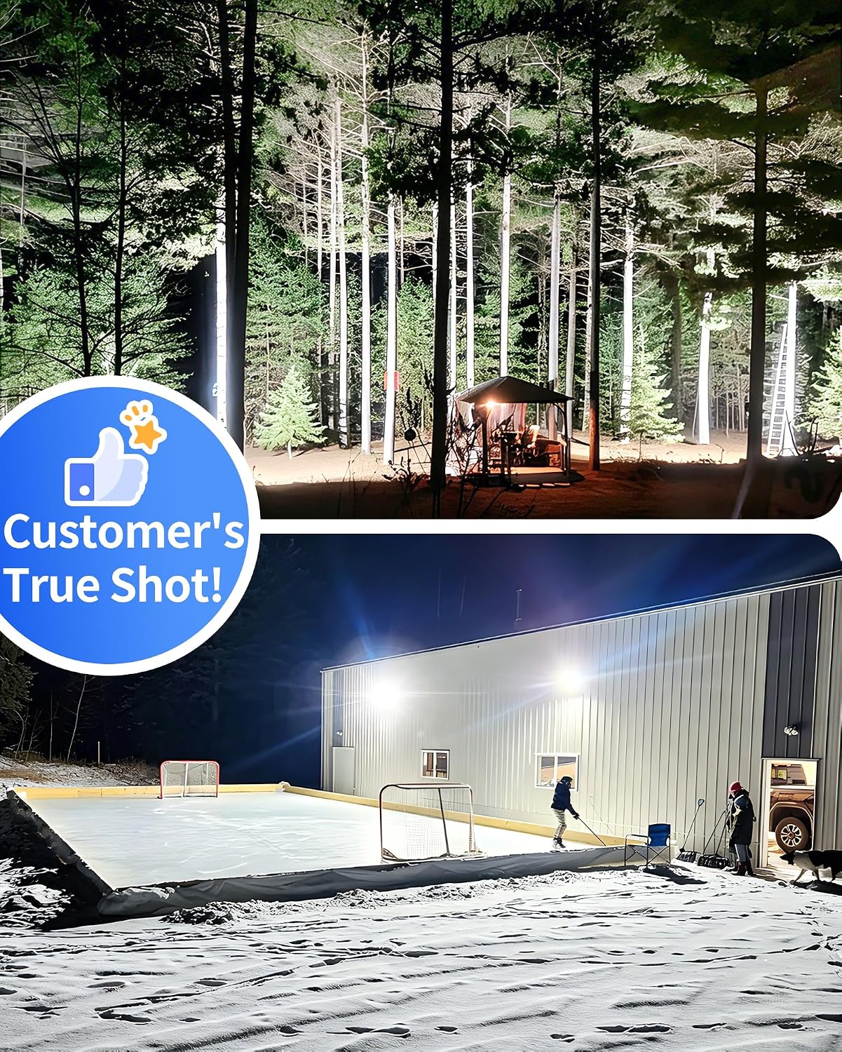 ISUERFY 4Pack 200W LED Flood Light Outdoor with Plug, 24000Lm Super Brighter Security Light, IP66 Waterproof LED Worklight, 5000K Daylight White Exterior Floodlight for Yard Garden Garage Stadium