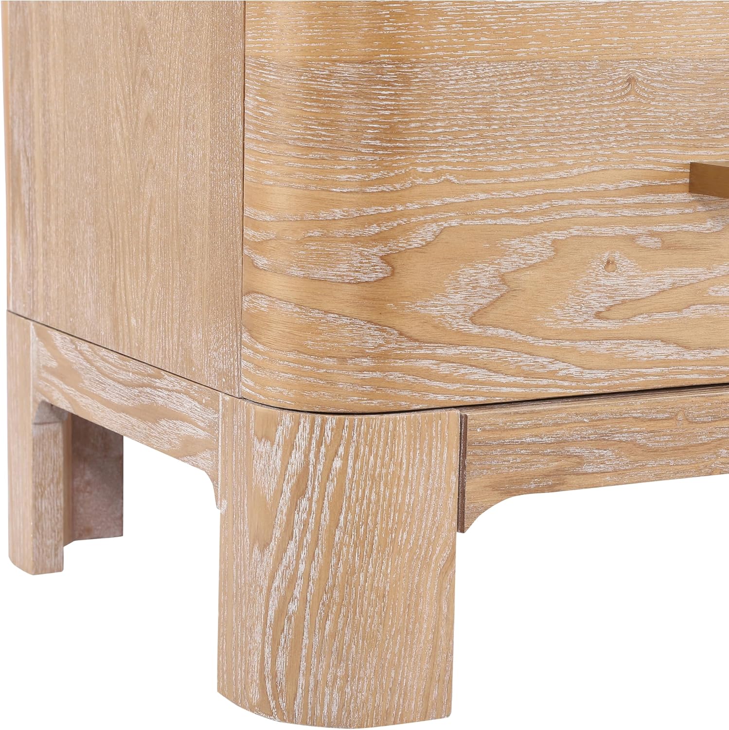 Christopher Knight Home Egbert Modern Nightstand with Drawers, Wooden Small Night Stand with Rounded Corners Design, Bedside Table/End Table for Bedroom, Multipurpose Storage Cabinet, Natural