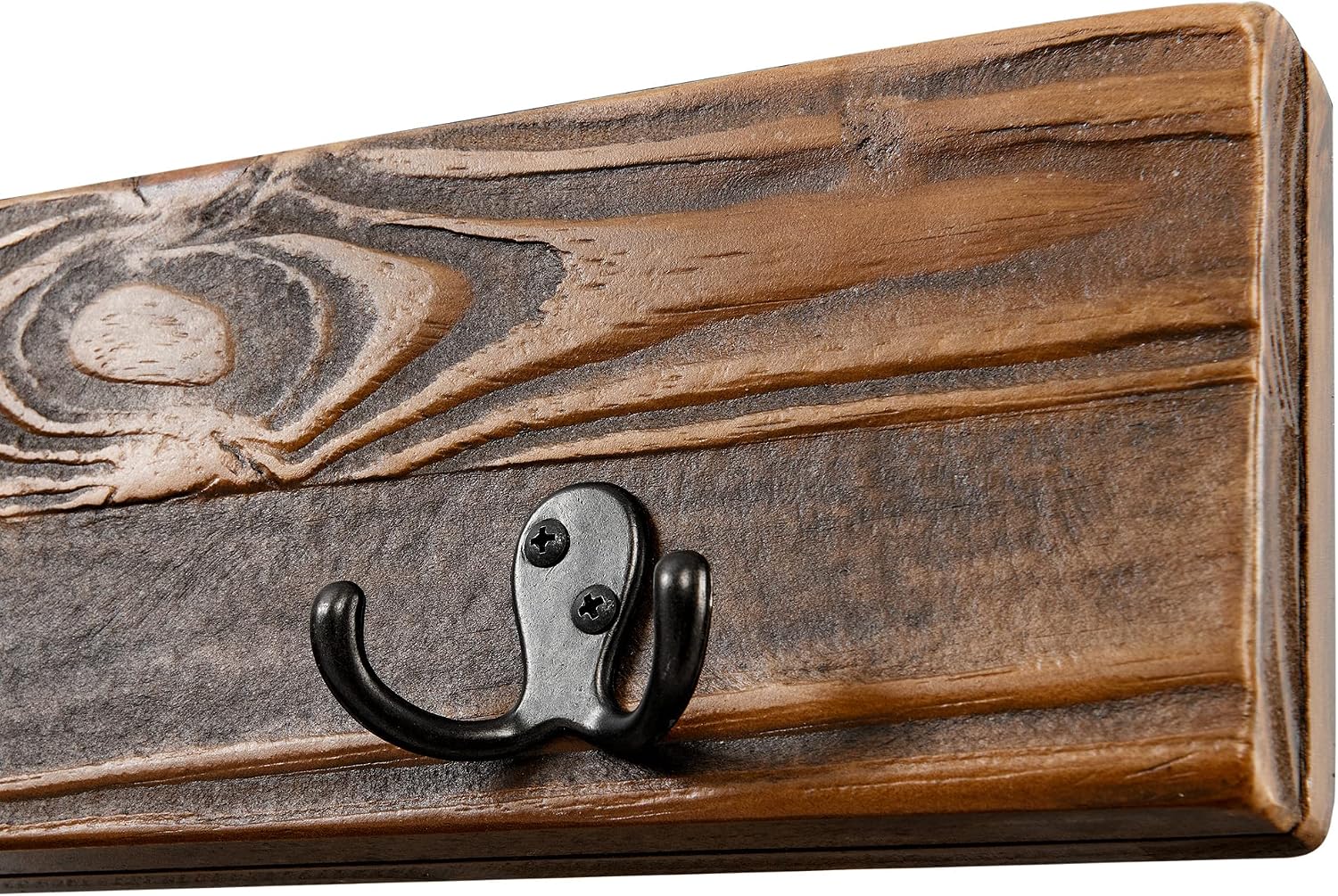 Alaterre Furniture Pomona Entryway Bench and Coat Hook Set – Modern Rustic 48-Inch Solid Wood Bench & Wall Mounted Coat Hook Set for Jackets, Bags & Shoes in Mudroom or Hallway (Rustic Brown)