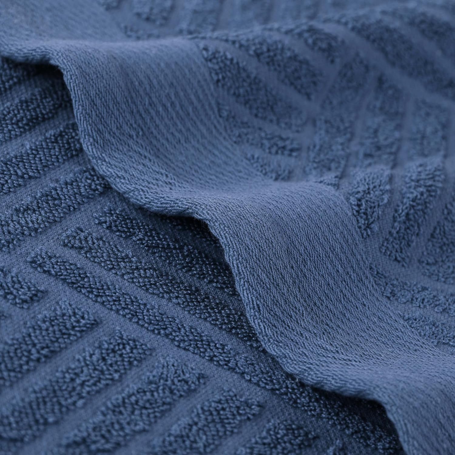 Superior Basketweave Egyptian Cotton Bath Towels, Highly Absorbent, Includes; 4 Medium Weight Bath Towels, Spa Basics, Home Essentials, Jacquard Towels and Solid Towels, Set of 4, Royal Blue