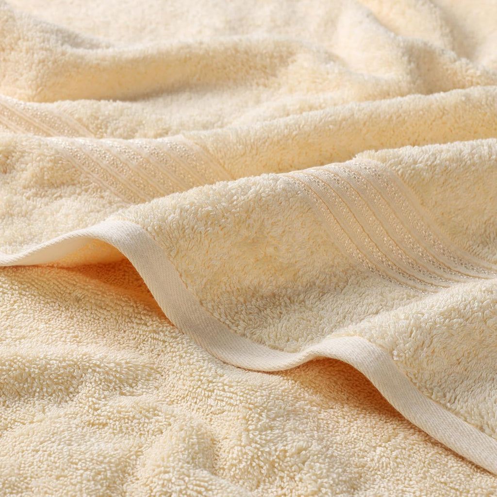 Superior Egyptian Cotton 12-Piece Towel Set, Assorted Towels for Home Bathroom, Guest Bath Decor Essentials, Includes 4 Bath, 4 Hand, 4 Face Towels/Washcloths, Quick Dry, Absorbent - Canary