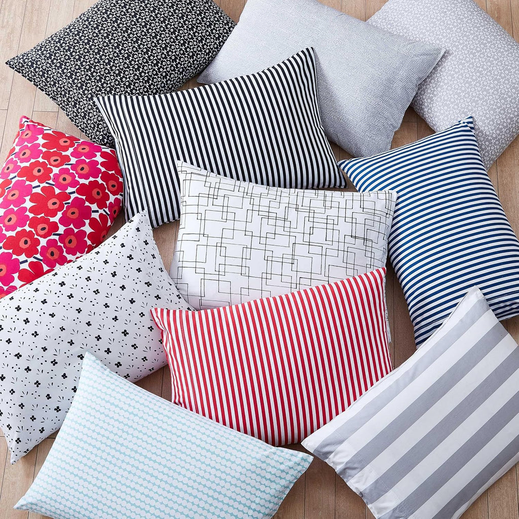 Marimekko - Full Sheet Set, Premium Cotton Percale Bedding Set with Matching Shams, Lightweight & Breathable Bed Essentials (Orkanen Grey, Full)