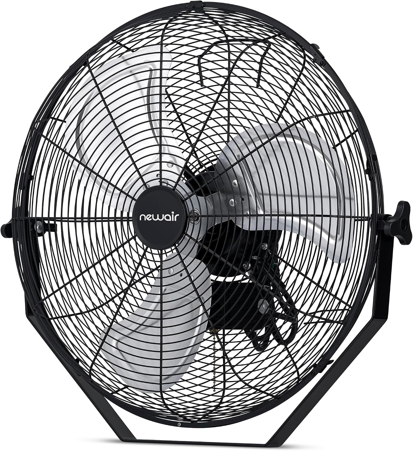 NewAir 20' High Velocity Outdoor Fan, Heavy Duty Waterproof 2-in-1 Floor Stand or Wall Mount Fan, Adjustable Tilt and 3 Speeds up to 4650 CFM | Wall Fan or Garage Fan for Indoor, Patio, Gym or Porch