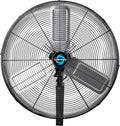 Tornado 24 Inch Pro Series High Velocity Oscillating Wall Mount Fan For Commercial, Industrial Use 3 Speed 7200 CFM 6.6 FT Cord UL Safety Listed