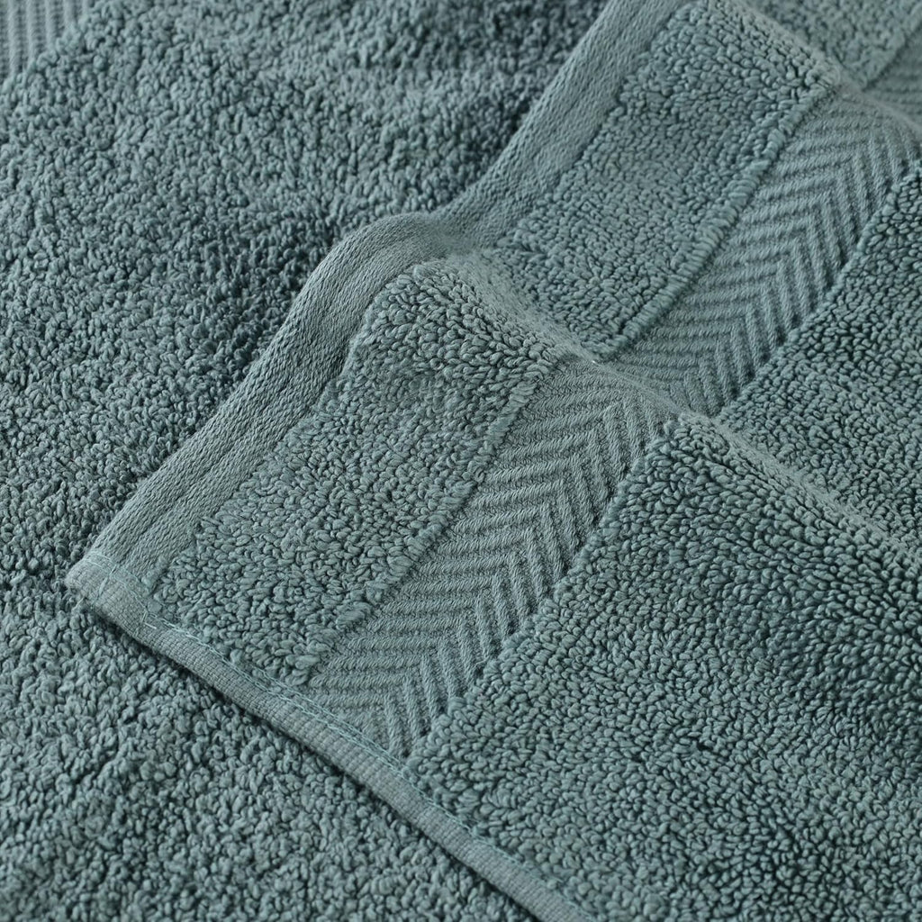 Superior Zero Twist Cotton 12 Piece Assorted Towel Set, Includes 4 Bath, 4 Hand, 4 Washcloth/Face Towels, Quick Dry, Home Essentials, Shower, Spa, Luxury Plush Soft Absorbent Towels, Jade Green