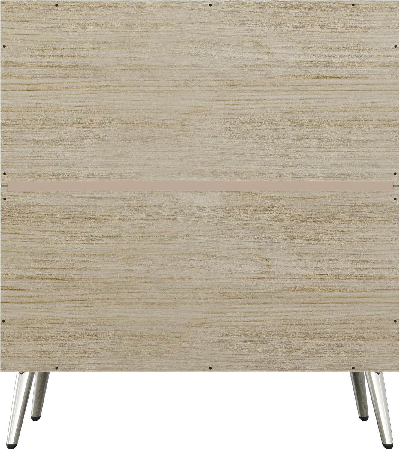 HOME DESIGN Ashwin Sideboard, Modern Storage Cabinet with Drawers & Shelves, Silver-Tone Tapered Legs, Sleek Durable Design, Easy Assembly