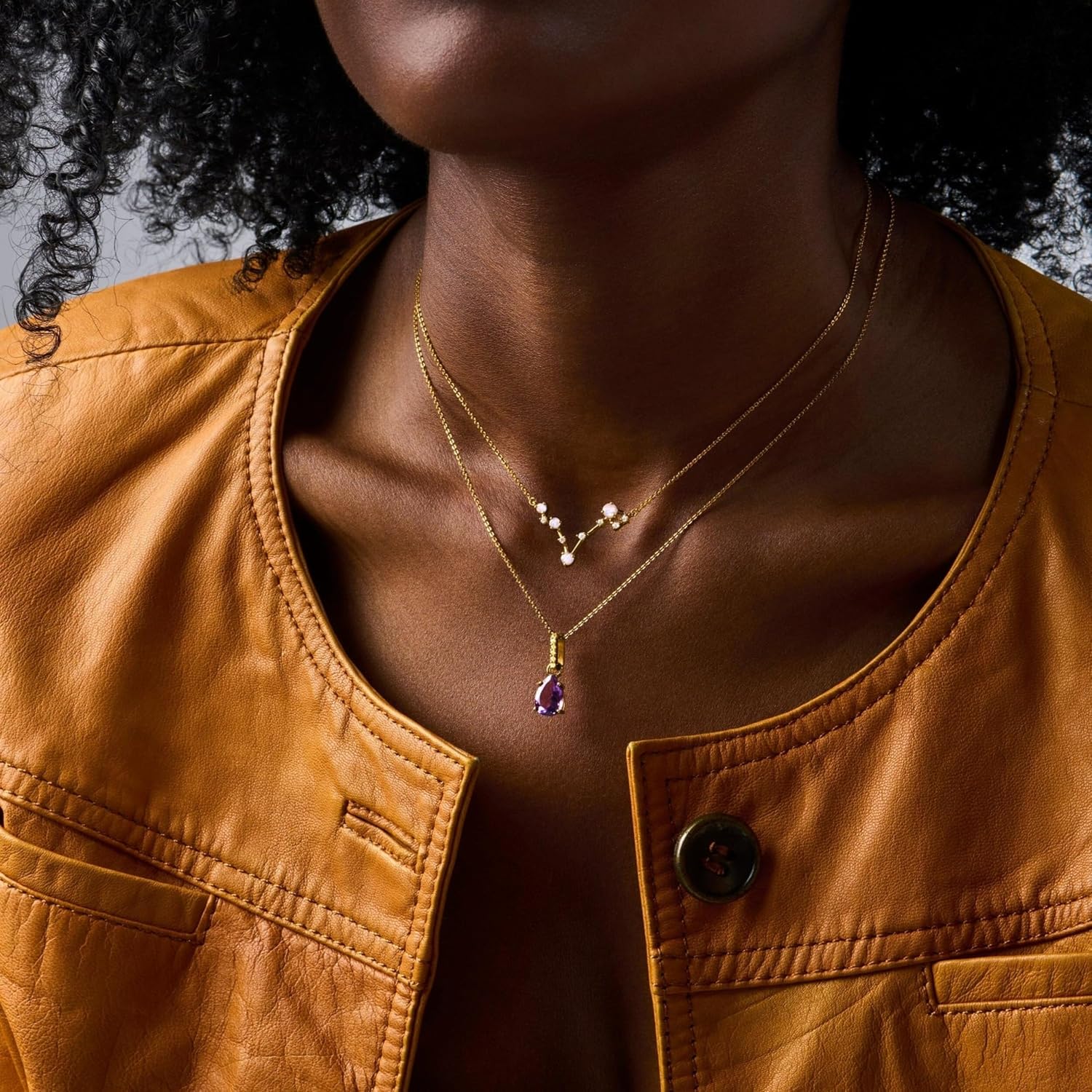 Moon Magic Moonstone Zodiac Necklaces for Women | Constellation Necklace 925 Sterling Silver | 18k Rose and Yellow Gold Zodiac Sign Pendants | Authentic Real Dainty Moon Stone Jewelry for Women