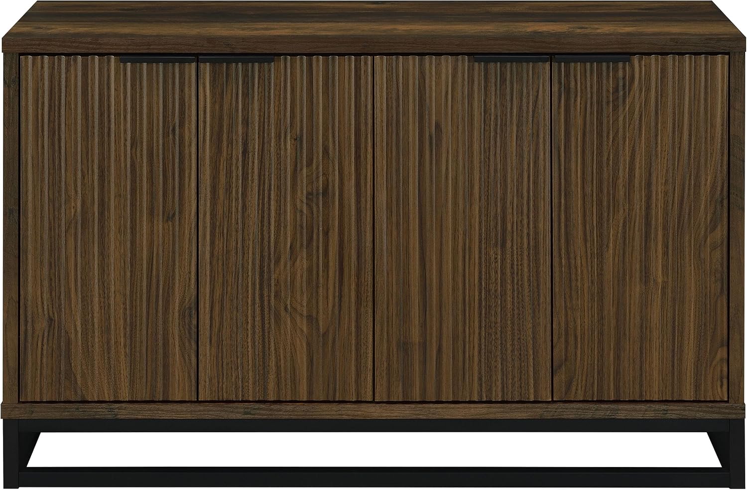 Coaster Home Furnishings - Ryatt - 4-Door Engineered Wood Accent Cabinet with Fluted Design, Two Shelves - Transitional Style - Living Room, Entryway & Home Kitchen - Dark Pine - 950393