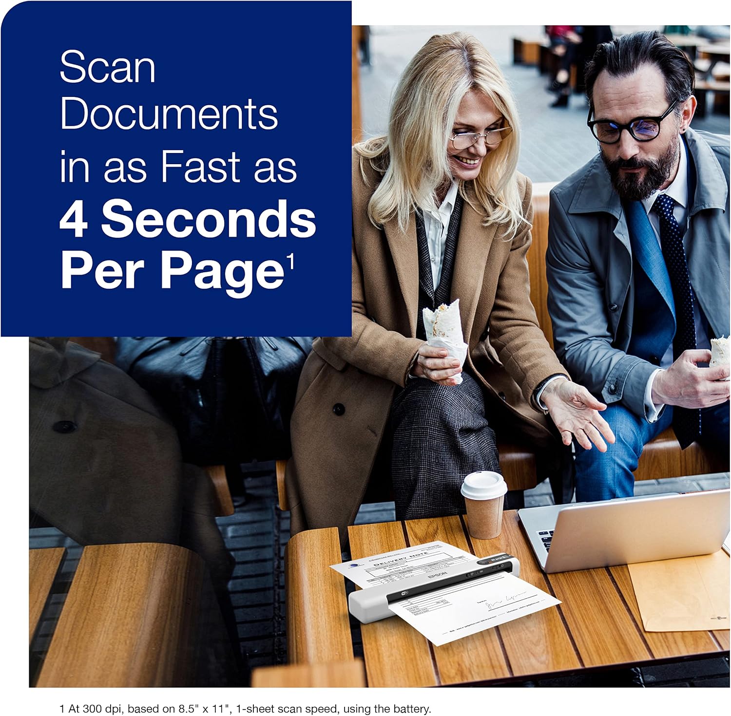 Epson DS-80W Wireless Portable Sheet-fed Document Scanner for PC and Mac