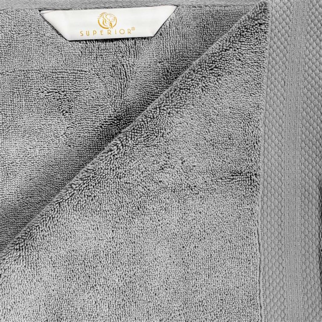 Superior Turkish Cotton Bath Towel Set of 4, Body Towels for Shower, Guest Bath, Home Bathroom Essentials, Quick Drying, Thick, Soft, Plush Heavyweight, Spa, Hotel, Resort, Aria Collection, Grey