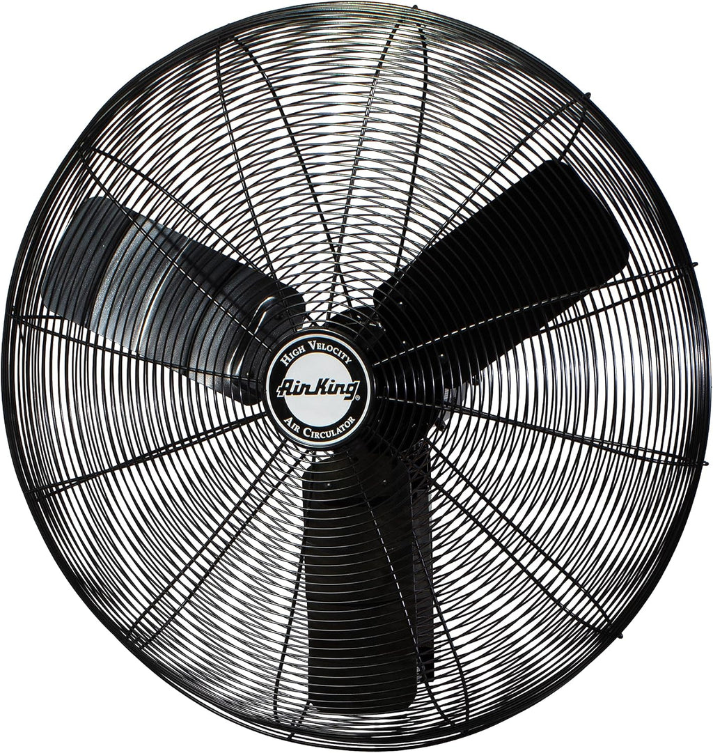 Air King 9030 30-Inch 1/4-Horsepower Industrial Grade Wall Mount Fan with 7,400-CFM, Black Finish