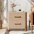 Christopher Knight Home Egbert Modern Nightstand with Drawers, Wooden Small Night Stand with Rounded Corners Design, Bedside Table/End Table for Bedroom, Multipurpose Storage Cabinet, Natural
