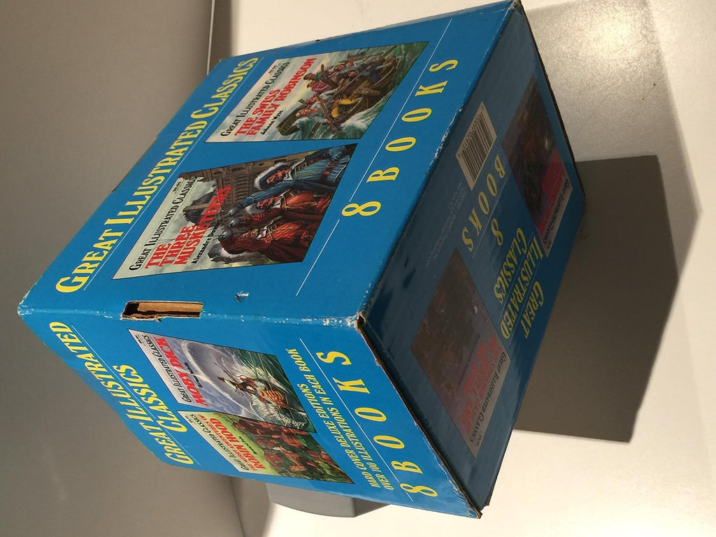 Great Illustrated Classics - 8 Book Set - Black Beauty, Treasure Island, David Copperfield, The Jungle Book, The Hunchback of Notre Dame, Ivanhoe, White Fang, Tales of Mystery and Terror