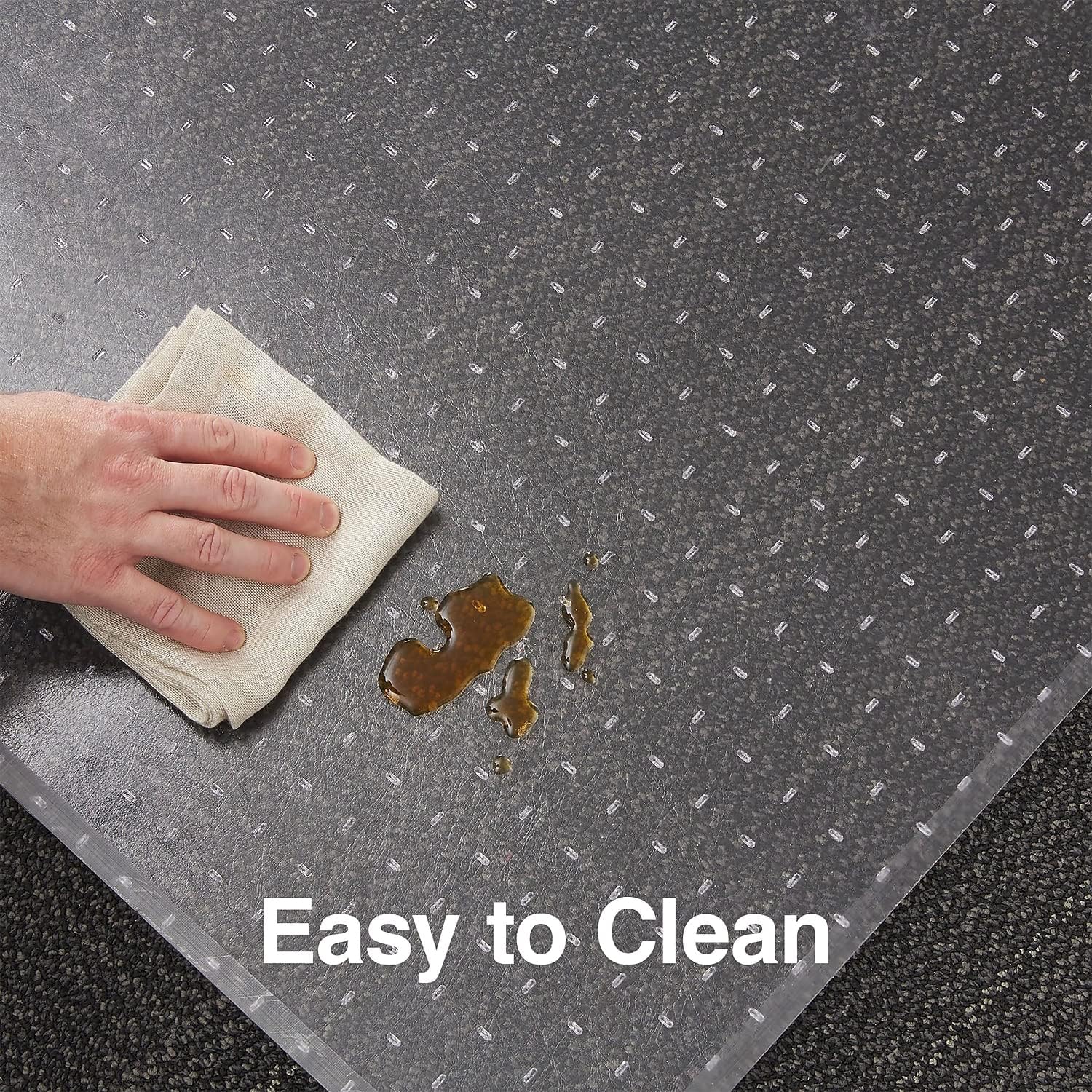 Staples Office Chair Mat for Carpeted Floors, 2MM Computer Rolling Chair Mats, Easy Glide for Chairs 55' 24' 48' 36' 72' Protects Floors, Suitable for Home Desk, Work, Office (Size : 60' x 60')