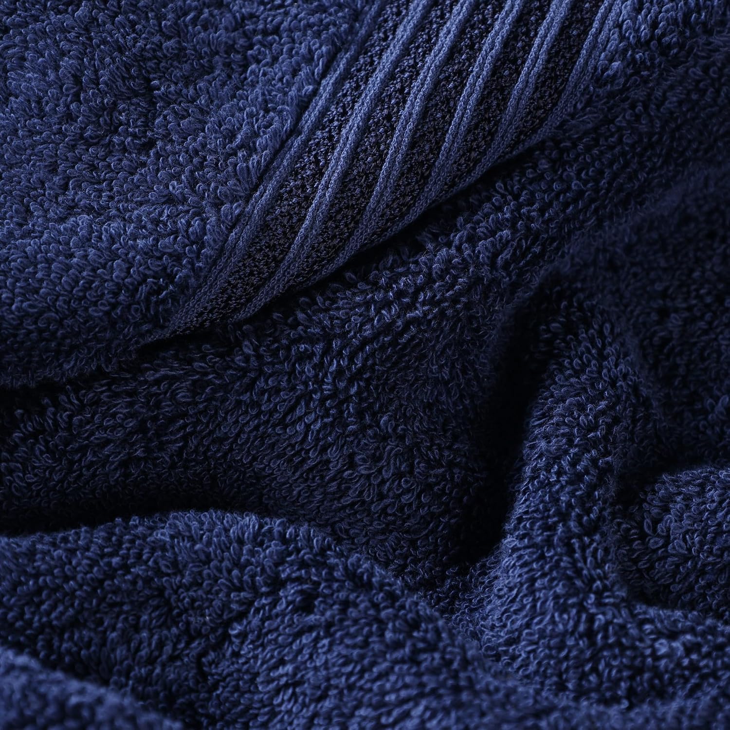 Superior Egyptian Cotton 9-Piece Towel Set, Assorted Towels for Home Bathroom, Master, Guest Bath, Decor Essentials, Includes 3 Bath, 3 Hand, 3 Face Towels/Washcloths, Quick Dry, Absorbent, Navy Blue