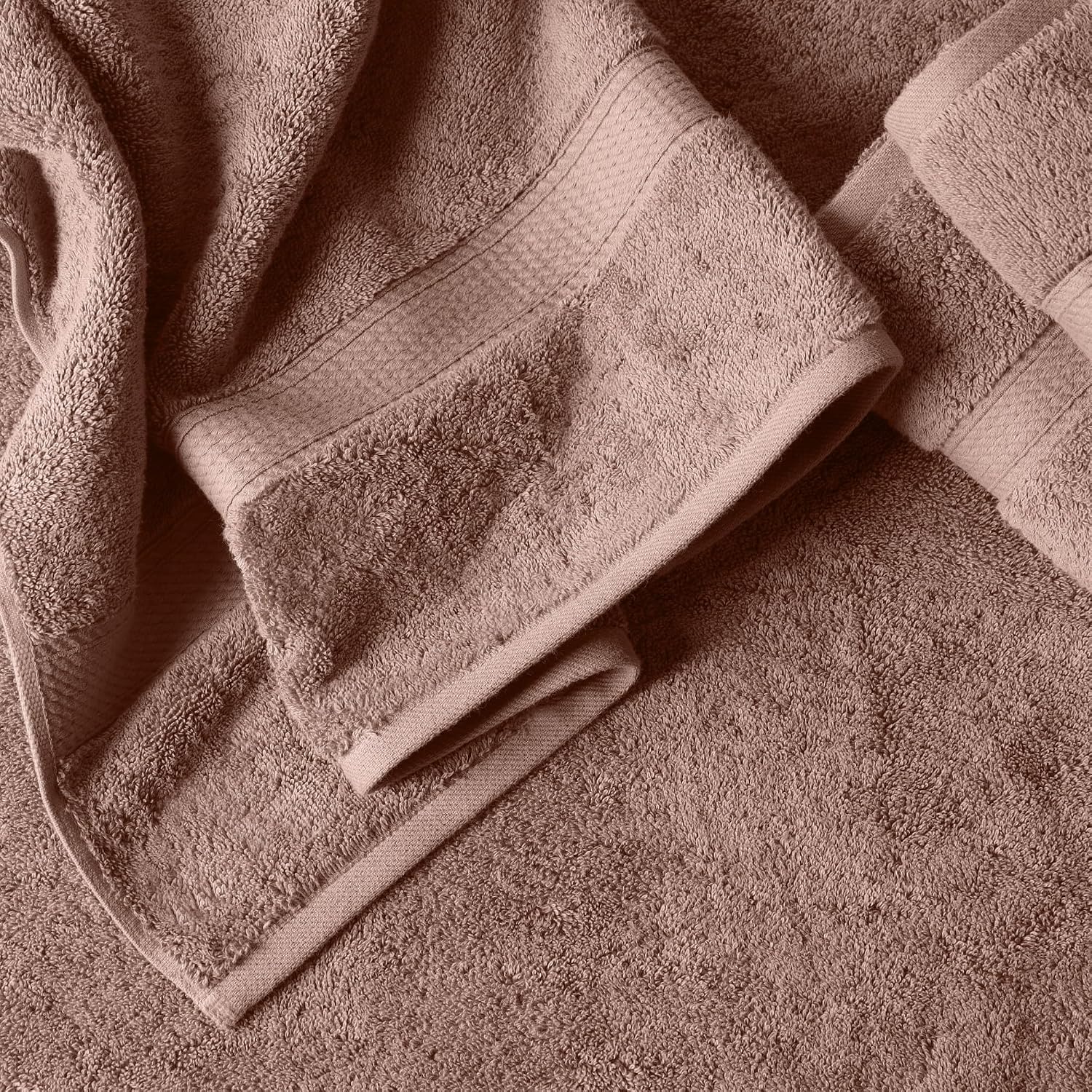 Superior Egyptian Cotton Ultra Plush & Absorbent, 6 Piece Set, Muted Mauve | Quick Dry, Soft Luxury Towel Set, Bath Essentials, Guest Bath, Spa, 2 Bath, 2 Hand, 2 Face Towels, Madeline Towels