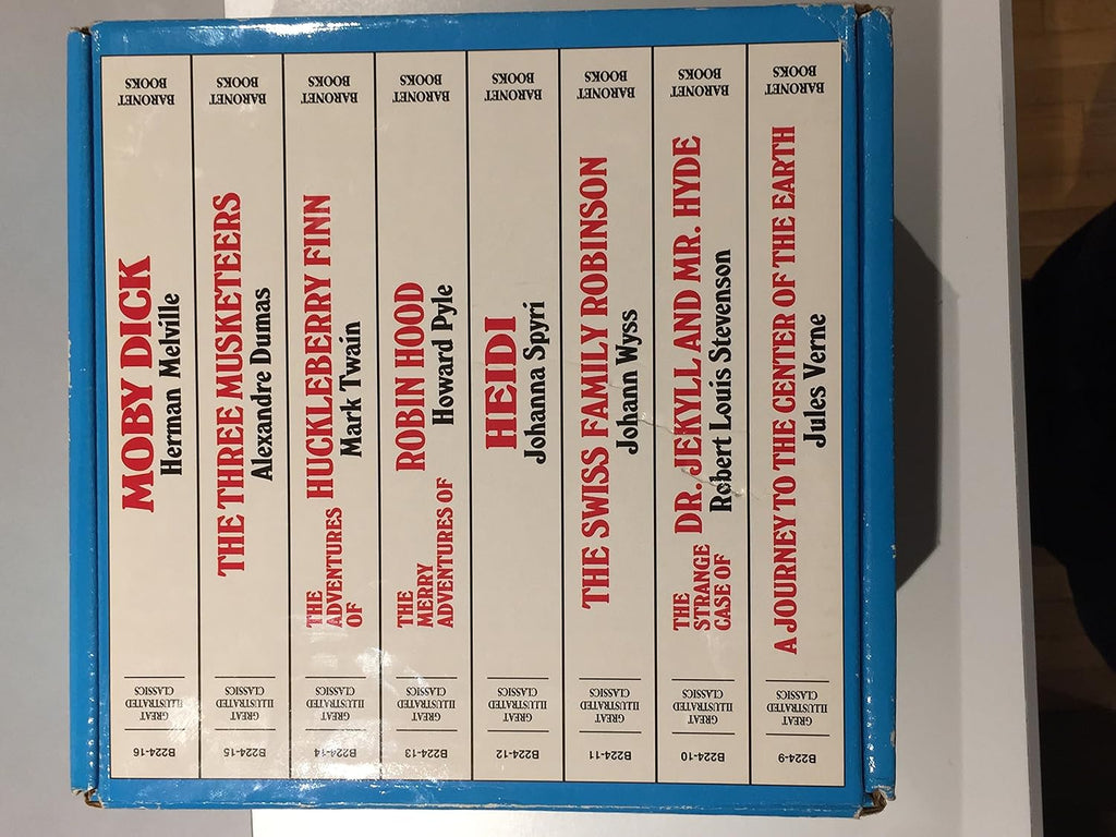 Great Illustrated Classics - 8 Book Set - Black Beauty, Treasure Island, David Copperfield, The Jungle Book, The Hunchback of Notre Dame, Ivanhoe, White Fang, Tales of Mystery and Terror