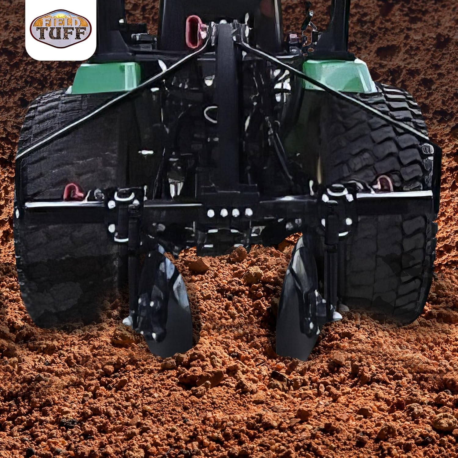 Field Tuff Disc Cultivator Garden Bedder and Hiller with 3-Point Hitch, 43-Inch Width - Heavy-Duty Steel Attachment for Category 1 Tractors, for Raised Rows, Landscaping and Soil Tilling