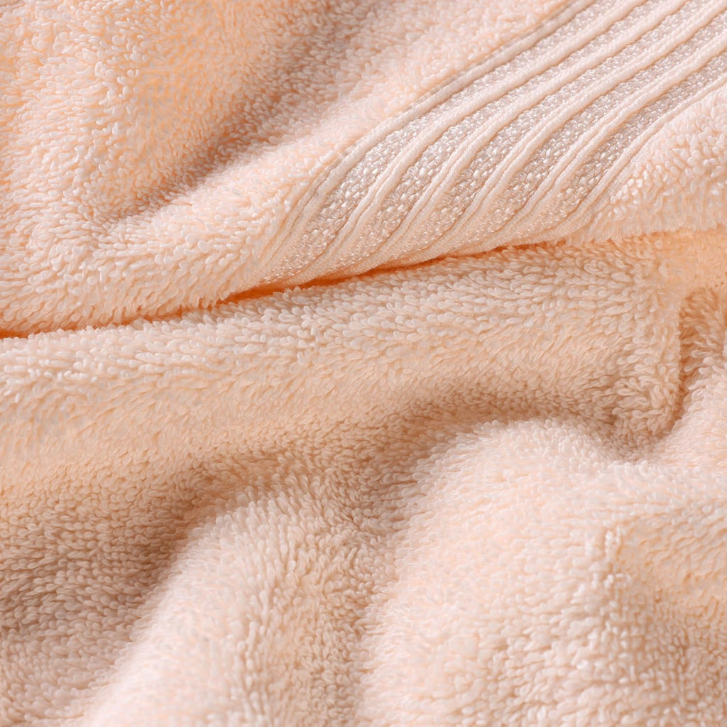 Superior Egyptian Cotton 9-Piece Towel Set, Assorted Towels for Home Bathroom, Guest Bath Decor Essentials, Includes 3 Bath, 3 Hand, 3 Face Towels/Washcloths, Quick Dry, Absorbent - Peach