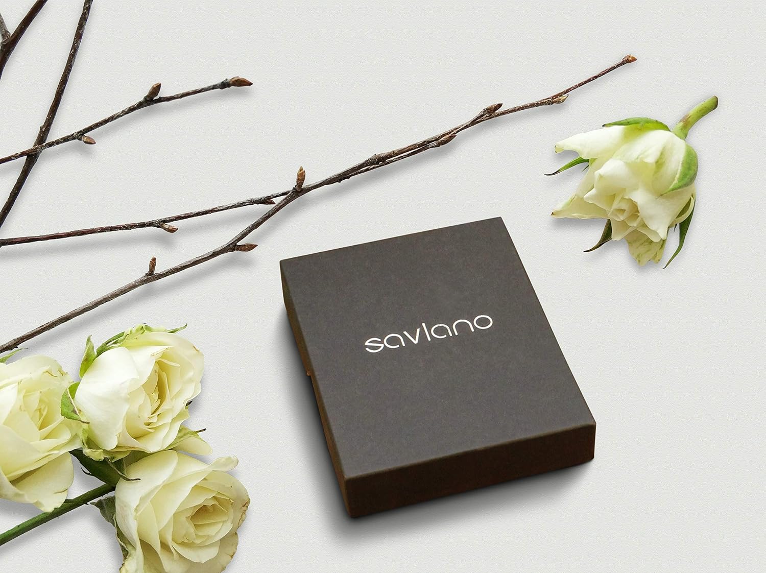 Savlano 925 Sterling Silver 5.5-6.5MM Boxed Anchor Link Necklace- Rhodium Plated Squared Cable Link Chain for Men Comes with Gift Box- Made in Italy