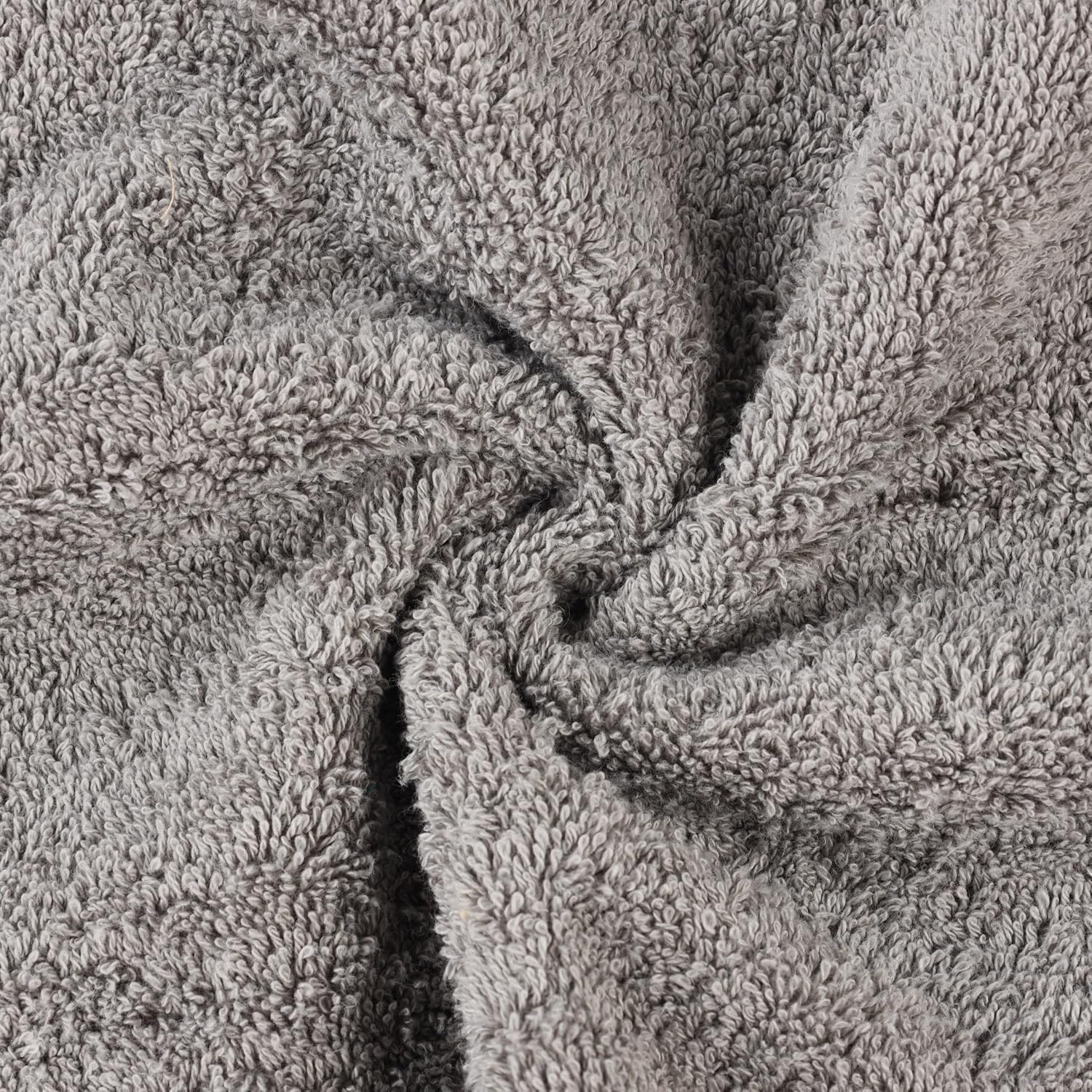 Superior Oregon Organic Cotton 12 Piece Towel Set, Heavyweight Towels for Bathroom Daily Use, Absorbent, Plush Eco-Friendly Bath Essentials, Includes 4 Bath, 4 Hand, 4 Face Towels, Silver