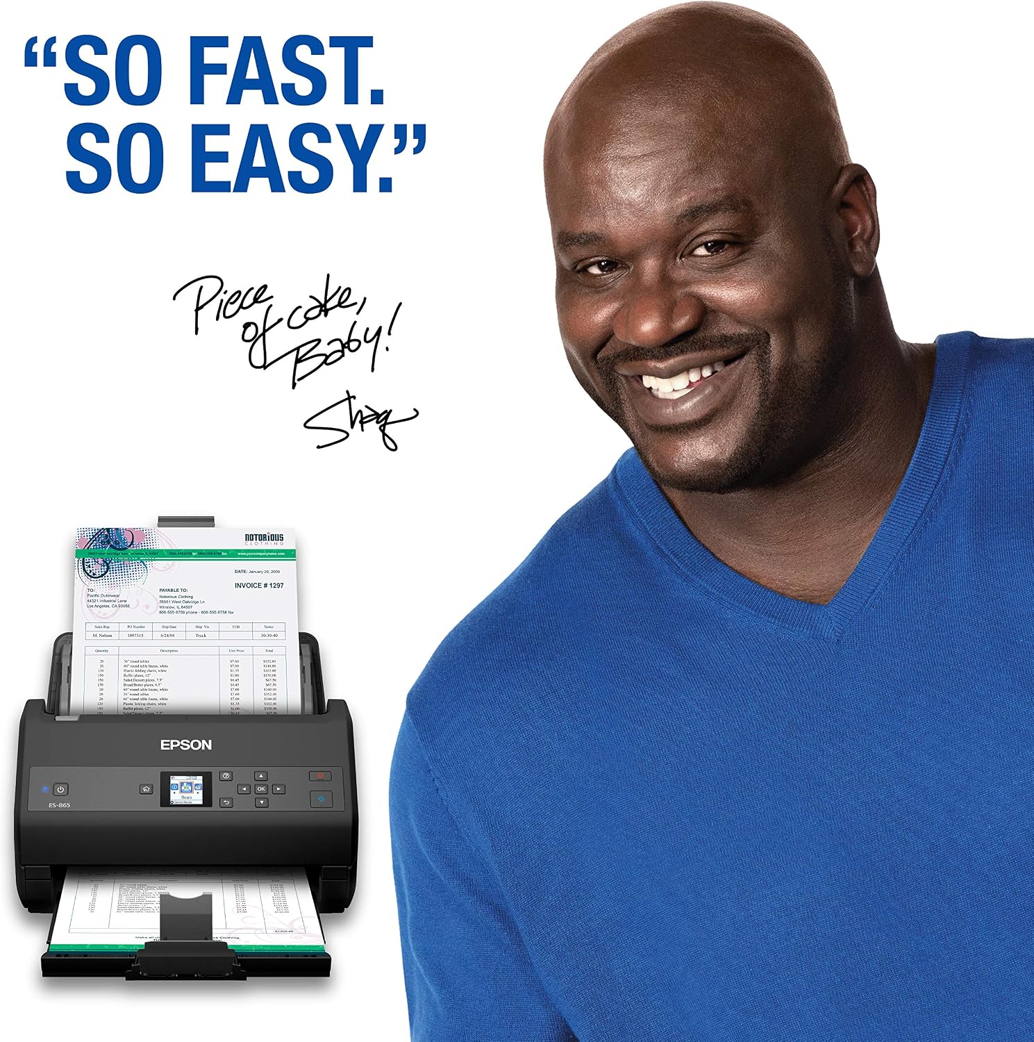 Epson Workforce ES-865 High Speed Color Duplex Document Scanner with Twain Driver