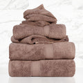 Superior Egyptian Cotton Ultra Plush & Absorbent, 6 Piece Set, Muted Mauve | Quick Dry, Soft Luxury Towel Set, Bath Essentials, Guest Bath, Spa, 2 Bath, 2 Hand, 2 Face Towels, Madeline Towels