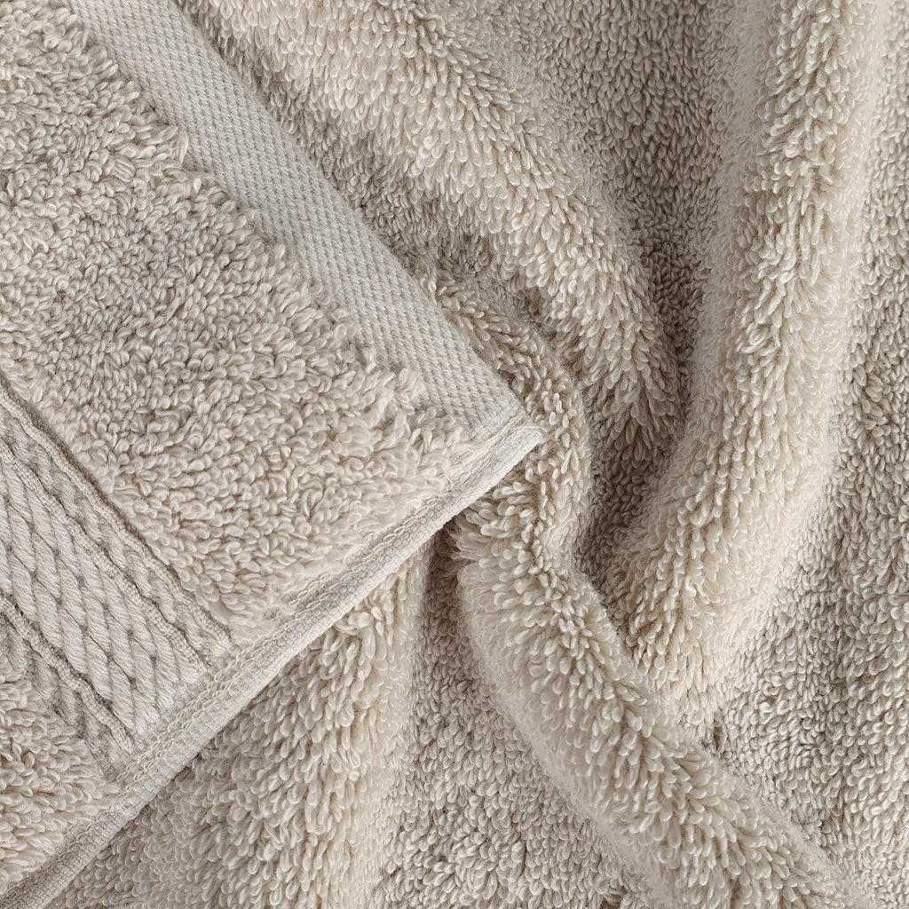 SUPERIOR Egyptian Cotton Pile Heavyweight Bath Sheet, 2 Piece Set, Stone | Highly Absorbent, Ultra Soft Luxury 800 GSM Towel Set for Bathroom, Shower, Hotel Essentials Oversize Plush Madeline Towels
