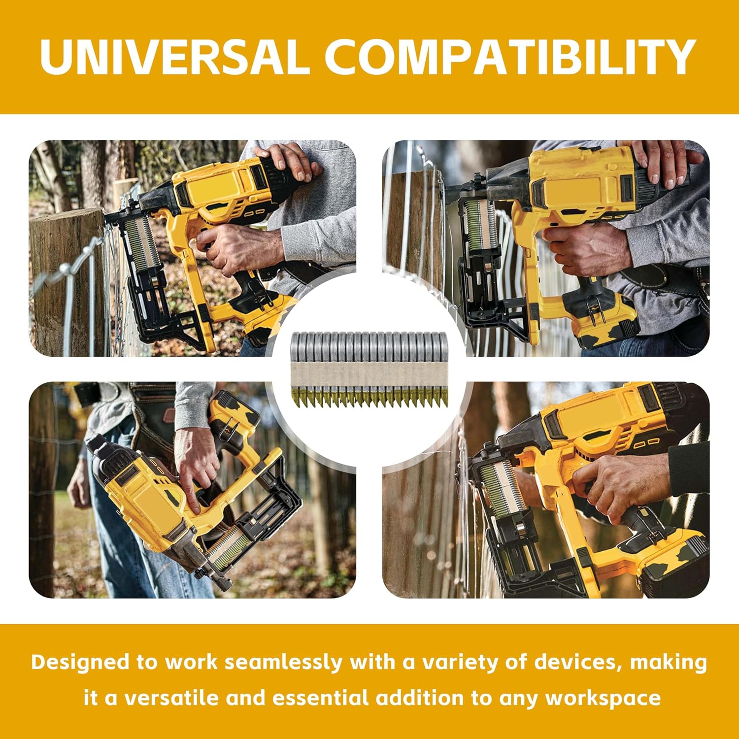 DFS9150B1G Galvanized Barbed Staples, 1.5 Inch, 960 Pack, for DEWALT 9GA Cordless Fencing Stapler