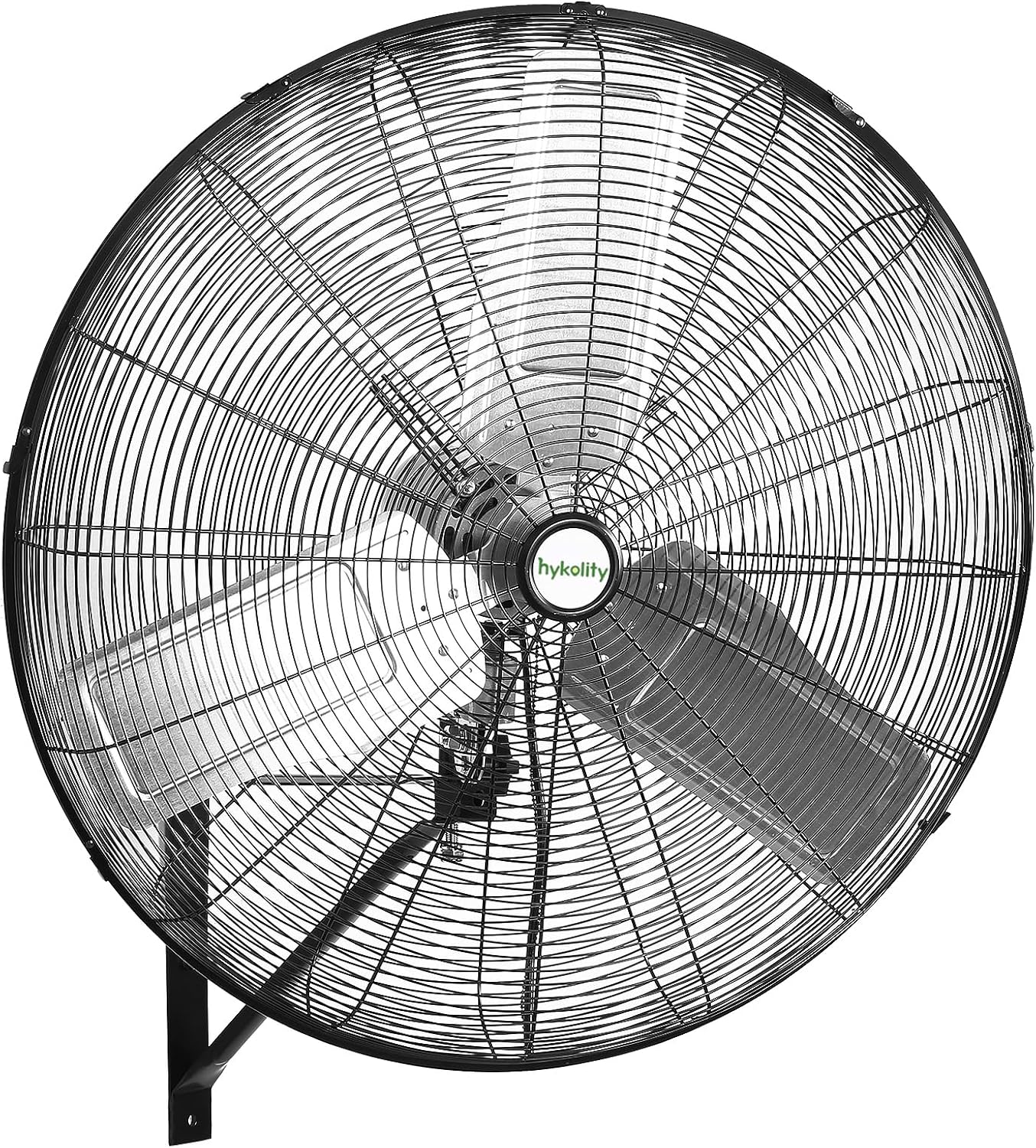 hykolity 30 in. High Velocity Industrial Wall Fan, 9500 CFM 3-Speed Wall Mount Oscillating Fan, Heavy Duty Shop fan for Garage, Warehouse, Workshops, Commercial and Factory, UL Listed