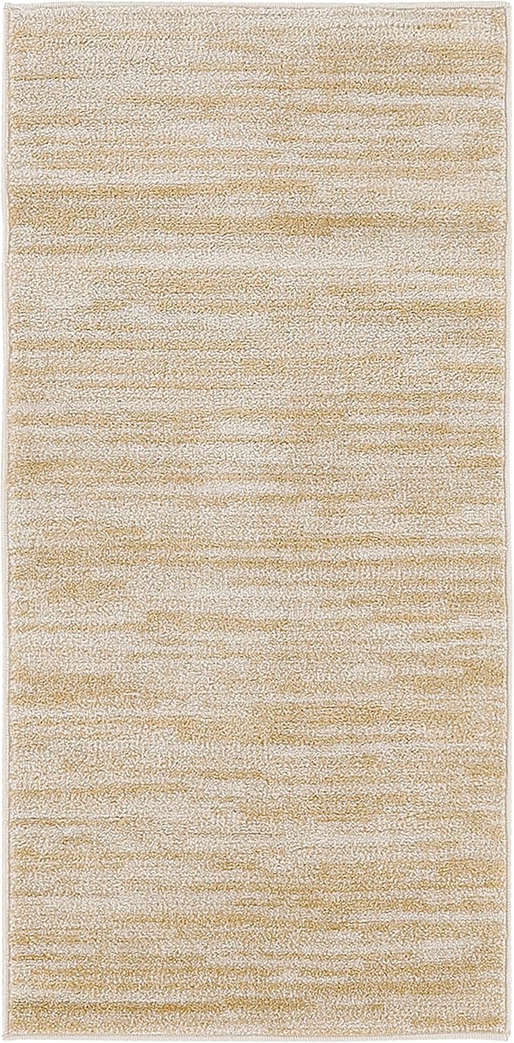 Nourison Home Nourison Essentials Ivory Gold 2' x 4' Area Rug - Easy Clean, Non Shedding, Bed Room, Living Room, Dining Room, Kitchen (2' x 4')