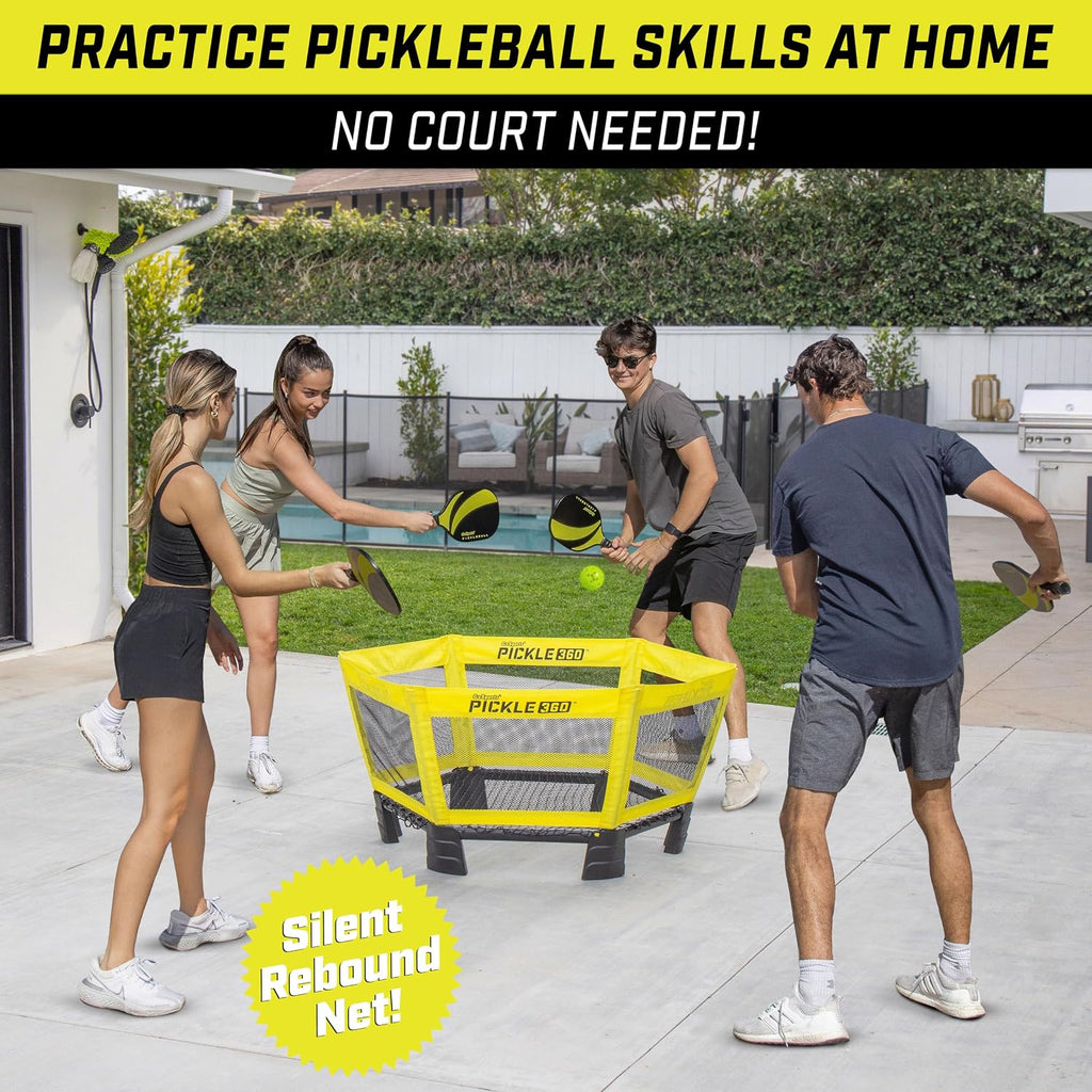 GoSports Pickle 360 Game Set – Pickleball Without a Court – Outdoor Lawn, Beach, and Backyard Paddle Ball Game