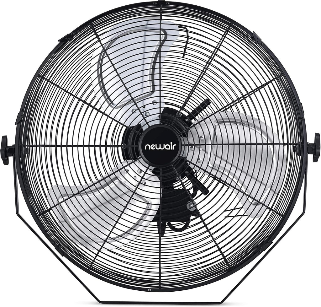 NewAir 20' High Velocity Outdoor Fan, Heavy Duty Waterproof 2-in-1 Floor Stand or Wall Mount Fan, Adjustable Tilt and 3 Speeds up to 4650 CFM | Wall Fan or Garage Fan for Indoor, Patio, Gym or Porch