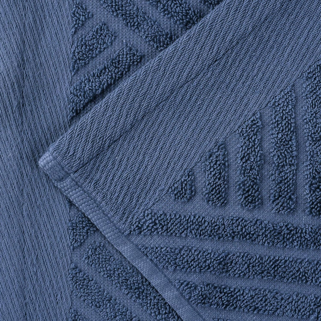 Superior Basketweave Egyptian Cotton Bath Towels, Highly Absorbent, Includes; 4 Medium Weight Bath Towels, Spa Basics, Home Essentials, Jacquard Towels and Solid Towels, Set of 4, Royal Blue