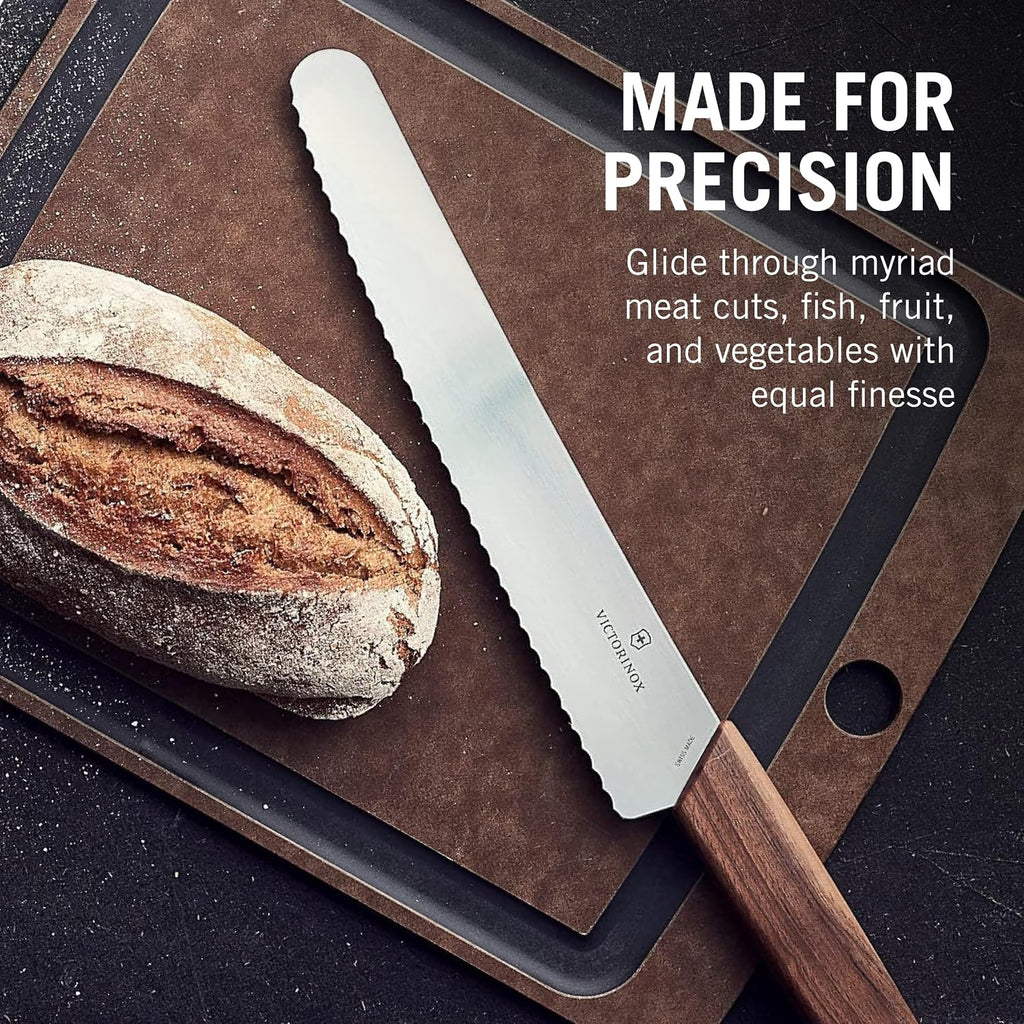 Victorinox 6.9050.17KG Modern Santoku Knife, 7', Walnut Wood