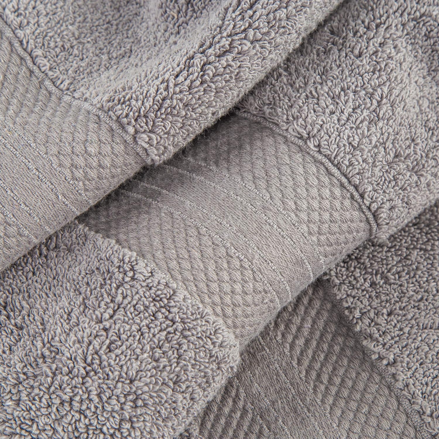 Superior Turkish Cotton 9-Piece Towel Set, 3 Bath, 3 Hand, 3 Face Towels for Home, Bathroom Essentials, Hotel, Resort, Spa, Shower, Adult, Kids, Airbnb, Plush, Soft, Apartment, Grey