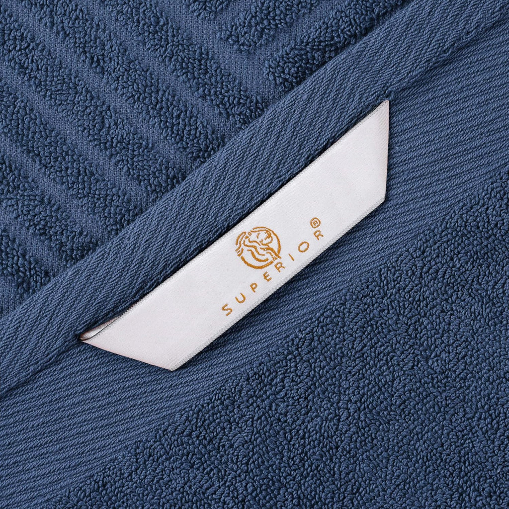 Superior Basketweave Egyptian Cotton Bath Towels, Highly Absorbent, Includes; 4 Medium Weight Bath Towels, Spa Basics, Home Essentials, Jacquard Towels and Solid Towels, Set of 4, Royal Blue