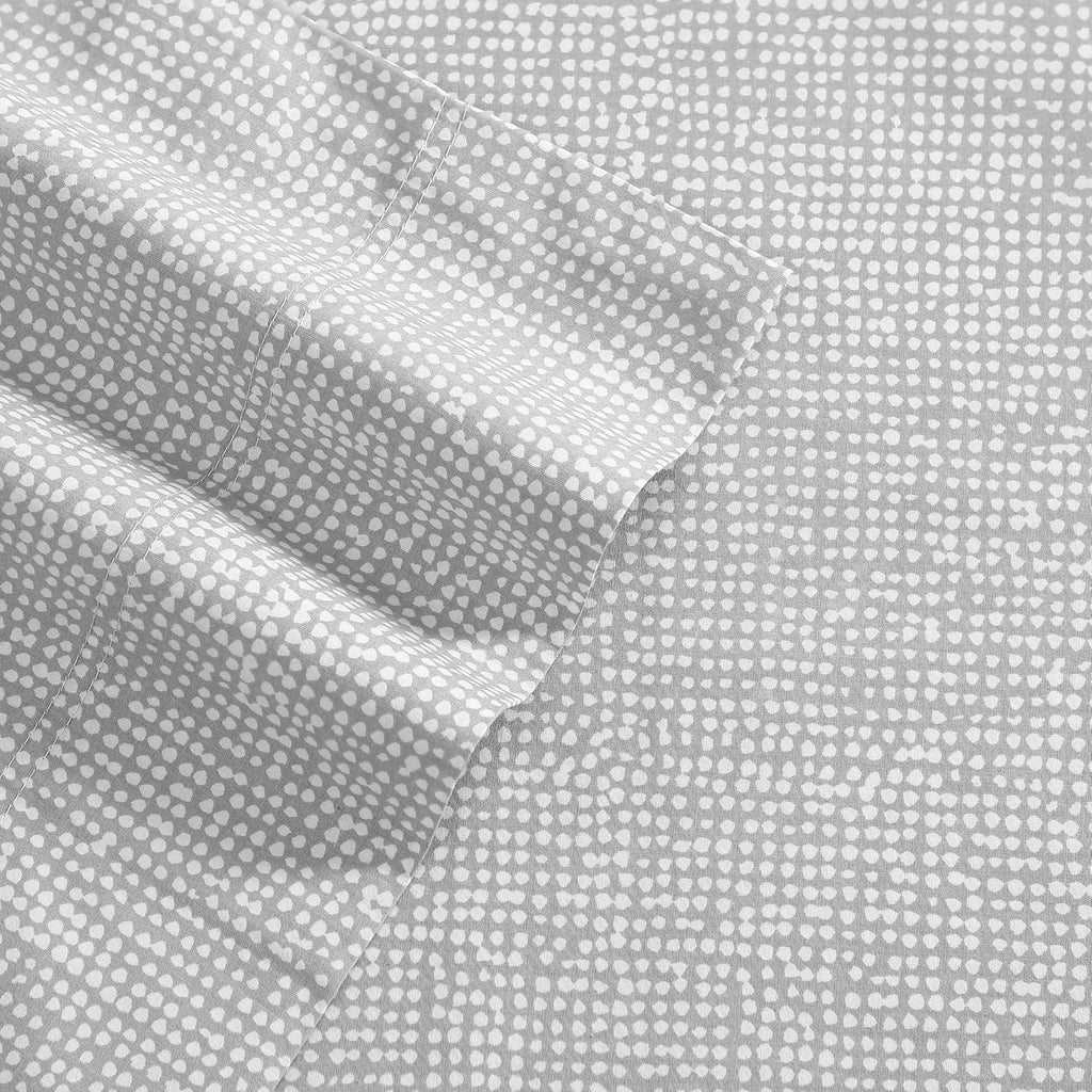 Marimekko - Full Sheet Set, Premium Cotton Percale Bedding Set with Matching Shams, Lightweight & Breathable Bed Essentials (Orkanen Grey, Full)