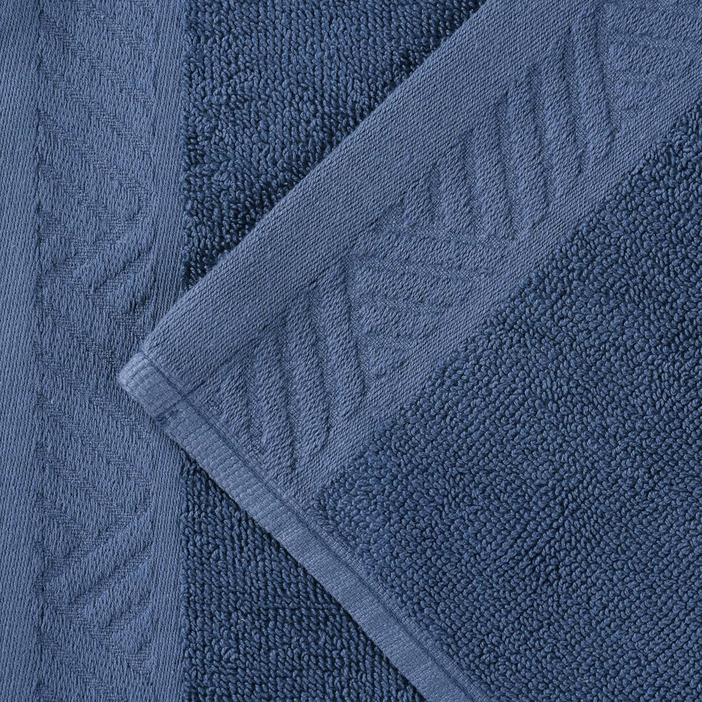 Superior Basketweave Egyptian Cotton Bath Towels, Highly Absorbent, Includes; 4 Medium Weight Bath Towels, Spa Basics, Home Essentials, Jacquard Towels and Solid Towels, Set of 4, Royal Blue