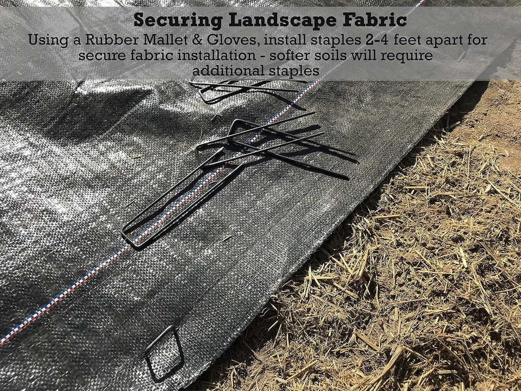Sandbaggy Landscape Fabric Kit - Includes 3 ft by 300 ft Fabric + 200 Landscape Staples - Trusted by Farmers Across The US