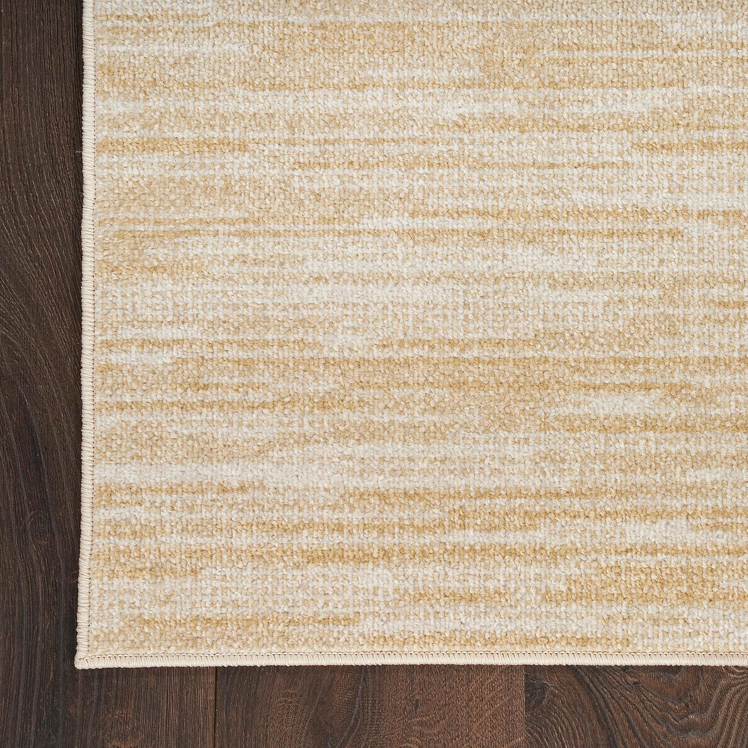 Nourison Home Nourison Essentials Ivory Gold 2' x 4' Area Rug - Easy Clean, Non Shedding, Bed Room, Living Room, Dining Room, Kitchen (2' x 4')