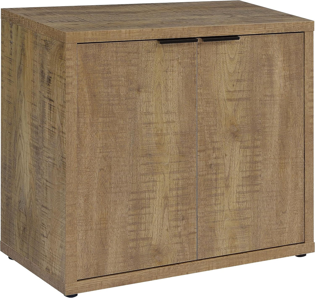 Coaster Home Furnishings - Pepita - 2-Door Engineered Wood Accent Cabinet with Farmhouse Style, Adjustable Shelves - Living Room, Entryway & Home Kitchen - Mango Brown - 950394
