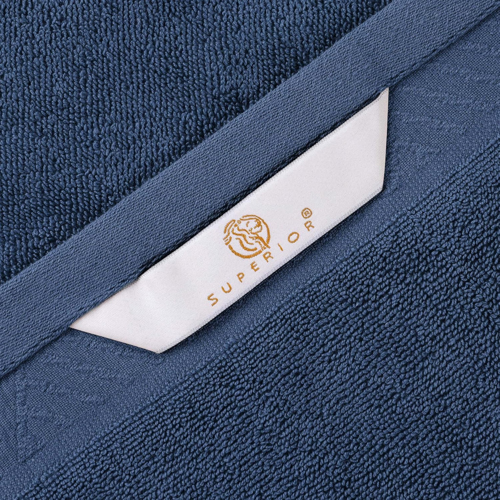 Superior Basketweave Egyptian Cotton Bath Towels, Highly Absorbent, Includes; 4 Medium Weight Bath Towels, Spa Basics, Home Essentials, Jacquard Towels and Solid Towels, Set of 4, Royal Blue