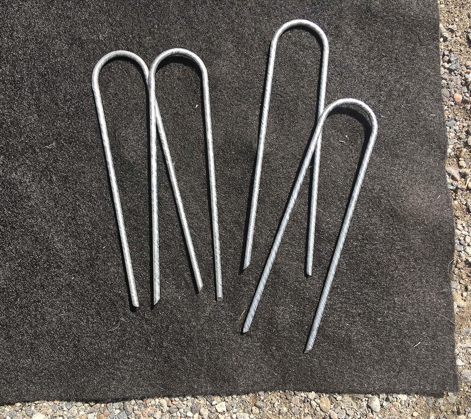 Sandbaggy Galvanized 6-Inch Landscape Staples ~ 9 Gauge Steel - Fabric Pins, Garden Earth Stakes, Ground Cover, Fence Anchors, Lawn Nails ~ Trusted by Organic Farmers Across The USA (1,000 Staples)